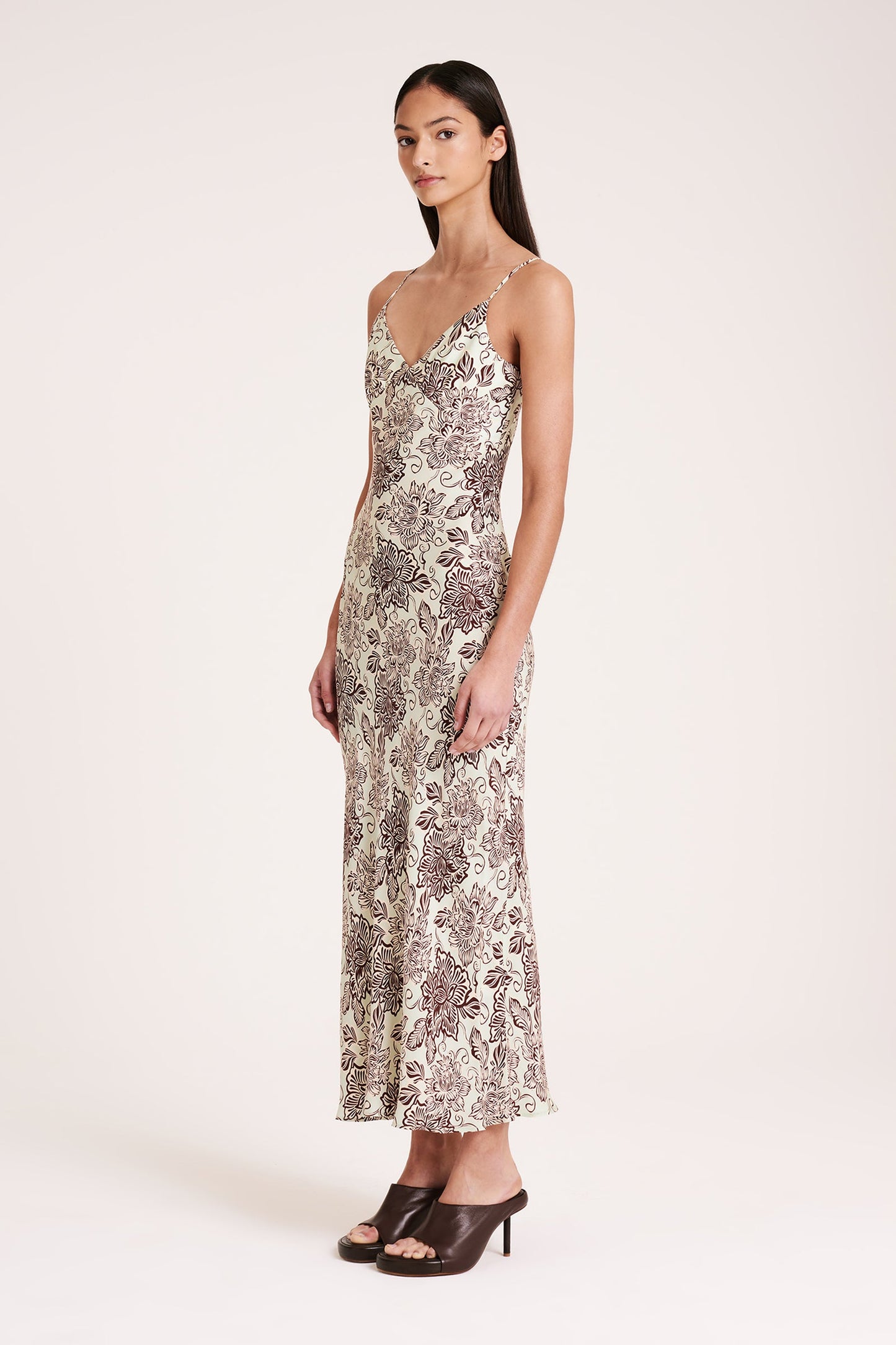 MISI CUPRO SLIP DRESS