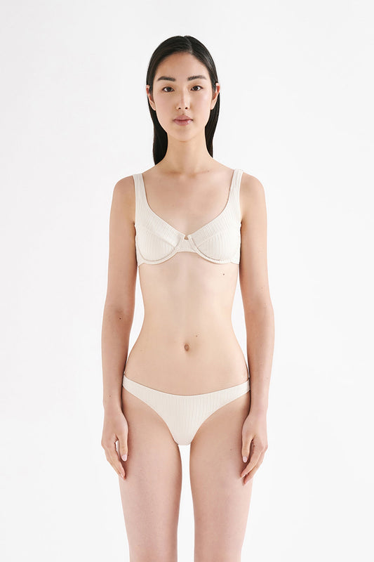 RIB THICK STRAP BRALETTE