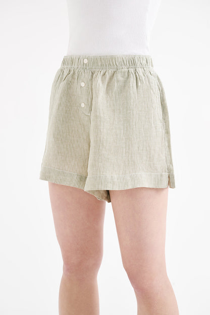 LOUNGE STRIPE LINEN SHORT