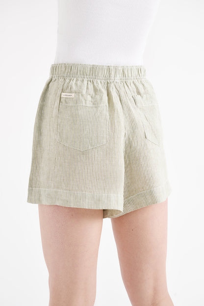 LOUNGE STRIPE LINEN SHORT