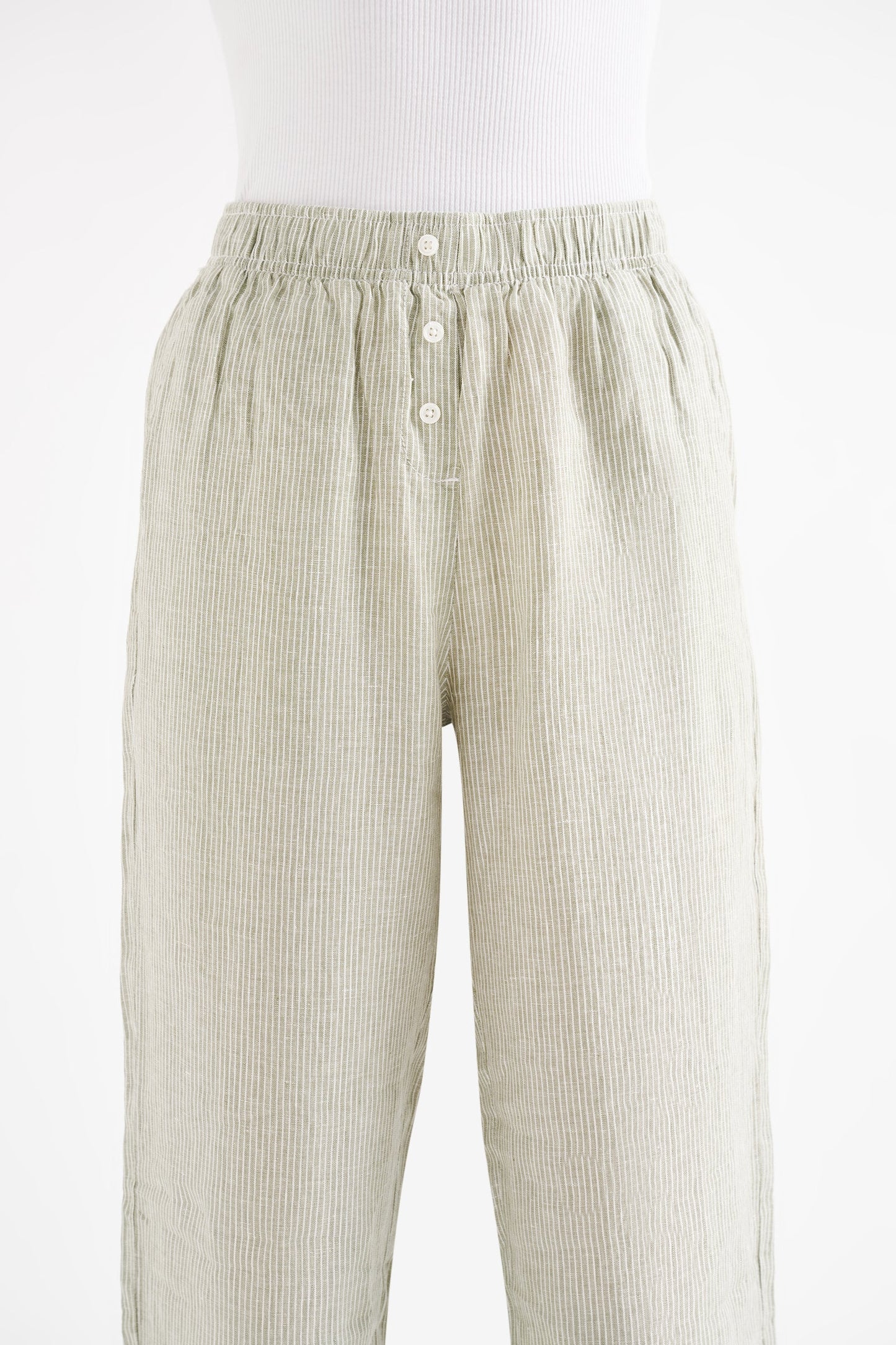 LOUNGE STRIPE LINEN PANT