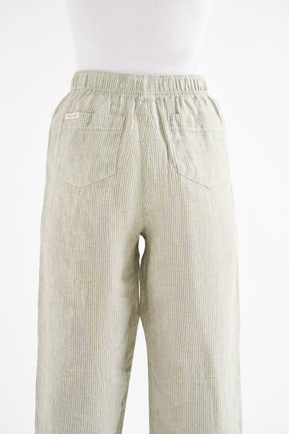 LOUNGE STRIPE LINEN PANT