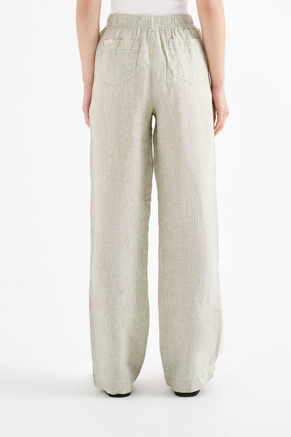LOUNGE STRIPE LINEN PANT