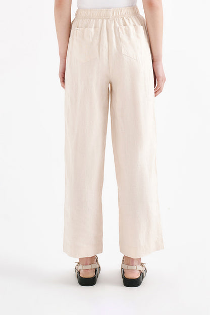 LOUNGE LINEN CROP PANT