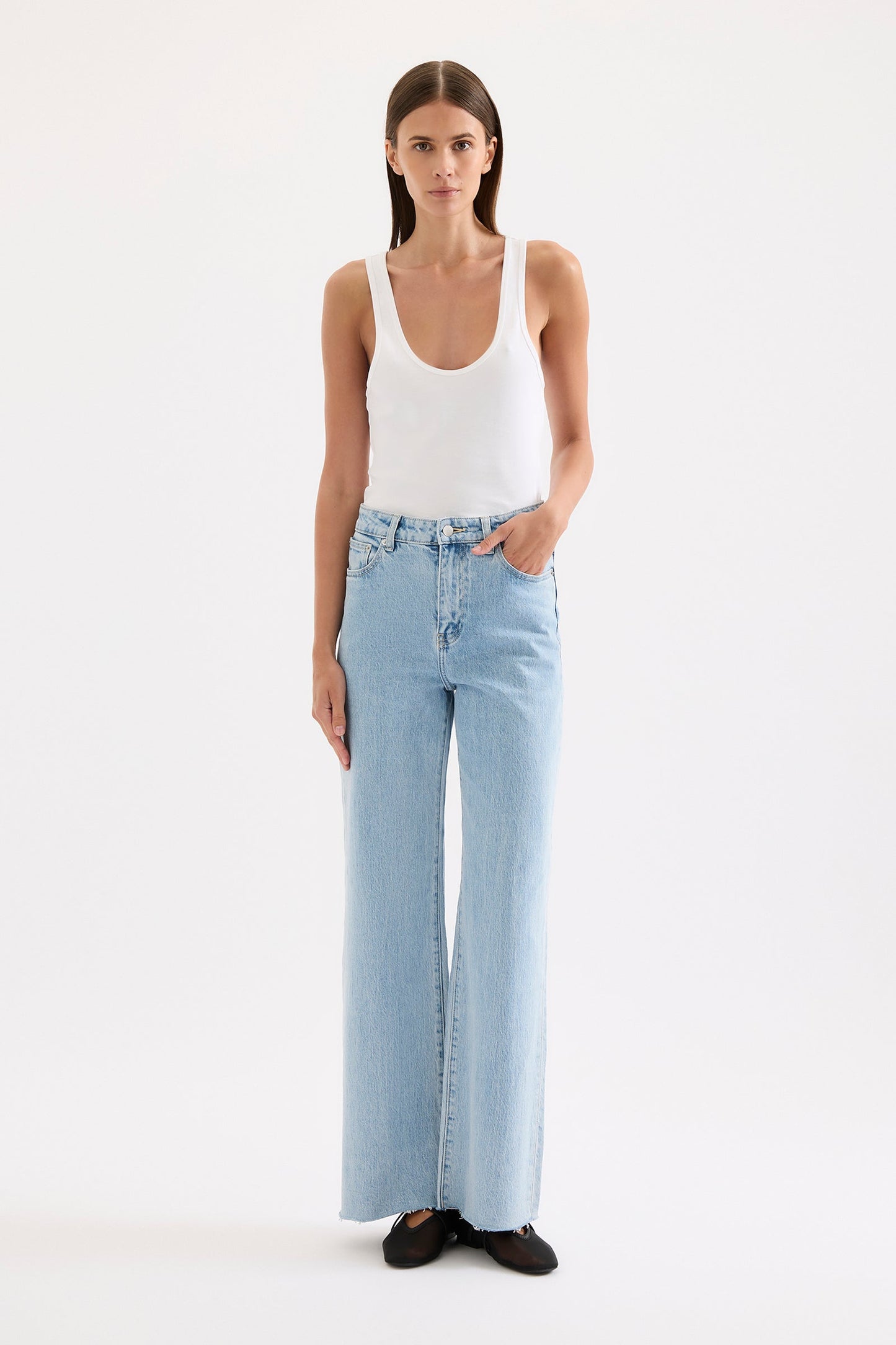 CALI STRETCH WIDE LEG JEAN