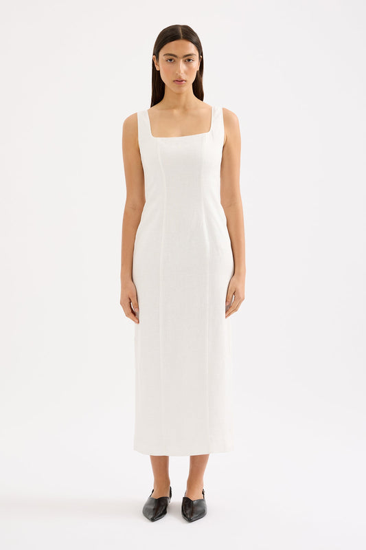 MONROE LINEN MIDI DRESS