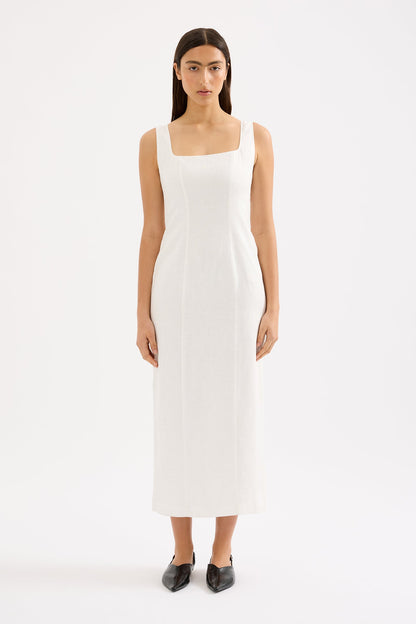 MONROE LINEN MIDI DRESS
