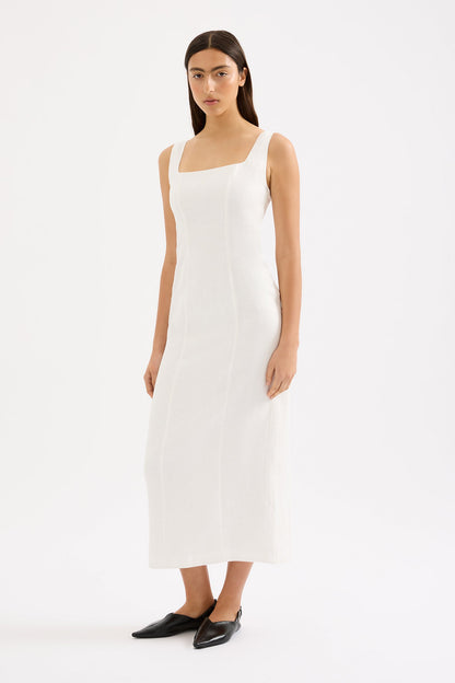 MONROE LINEN MIDI DRESS