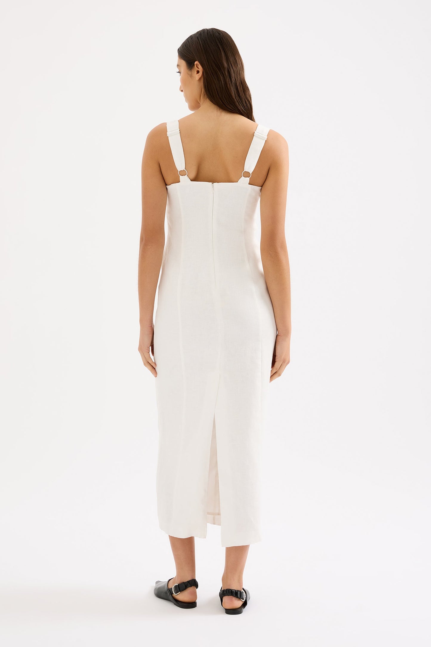 MONROE LINEN MIDI DRESS