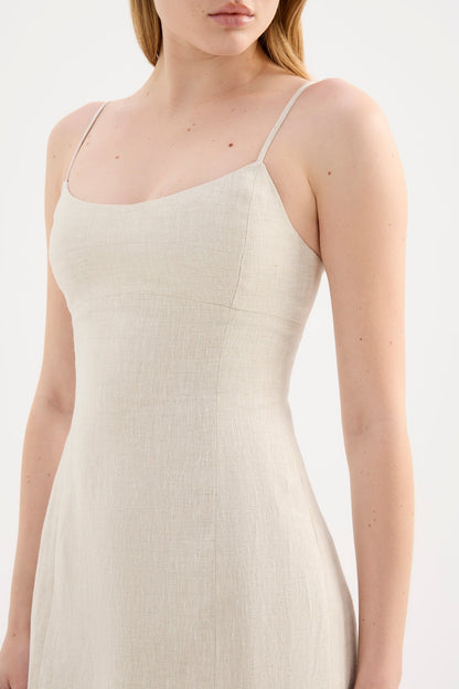 CARMELA LINEN MINI DRESS