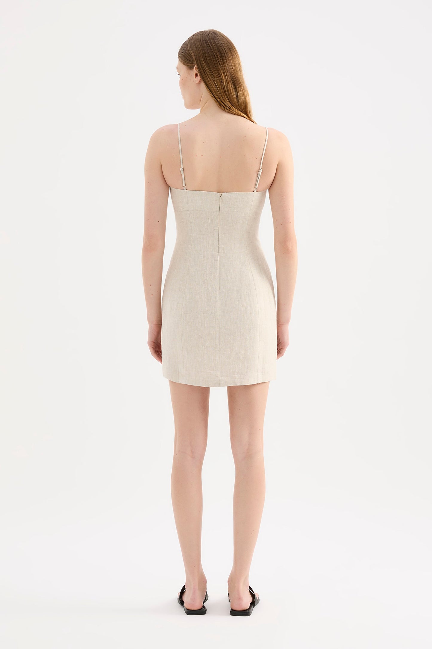 CARMELA LINEN MINI DRESS