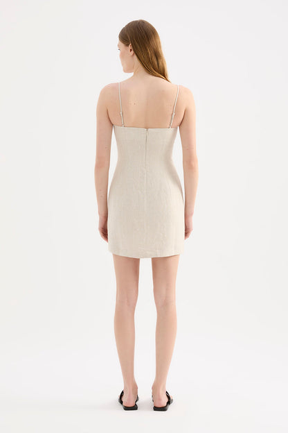 CARMELA LINEN MINI DRESS