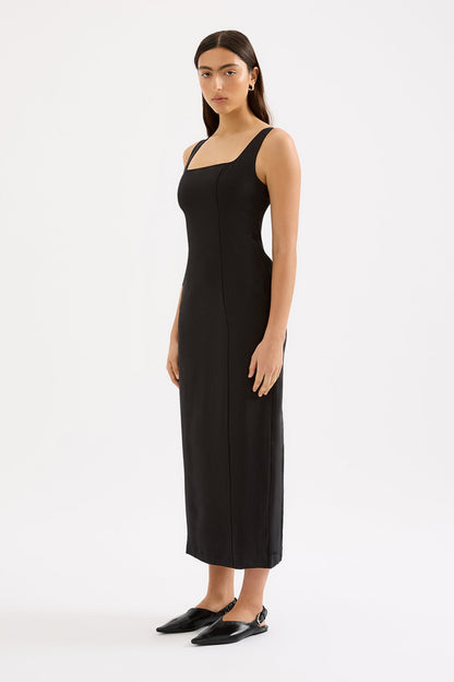 MONROE LINEN MIDI DRESS