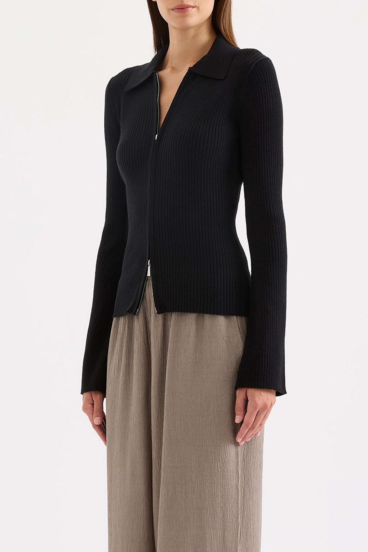 BETINA ZIP FRONT KNIT