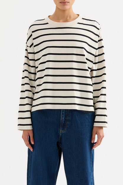VAL STRIPE LS TEE