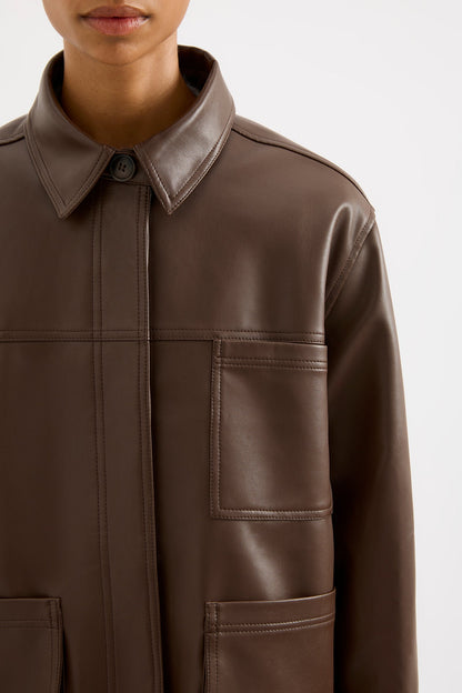 TELSEY FAUX LEATHER JACKET