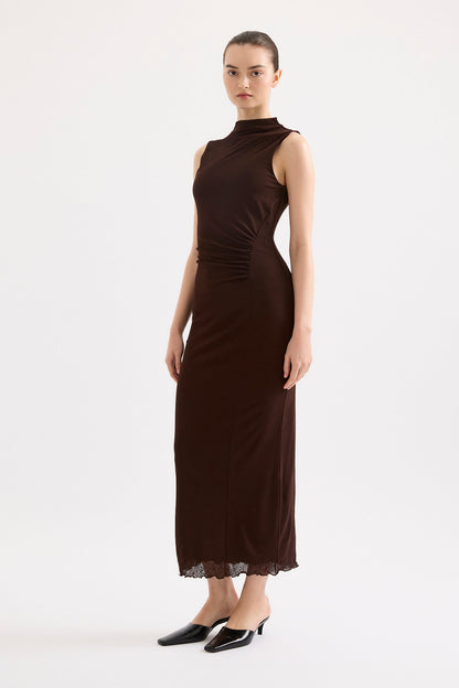 WINSTON MESH MAXI DRESS