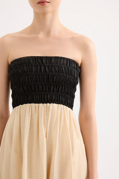 FRANCES SHIRRED MAXI DRESS