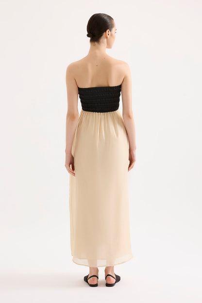 FRANCES SHIRRED MAXI DRESS