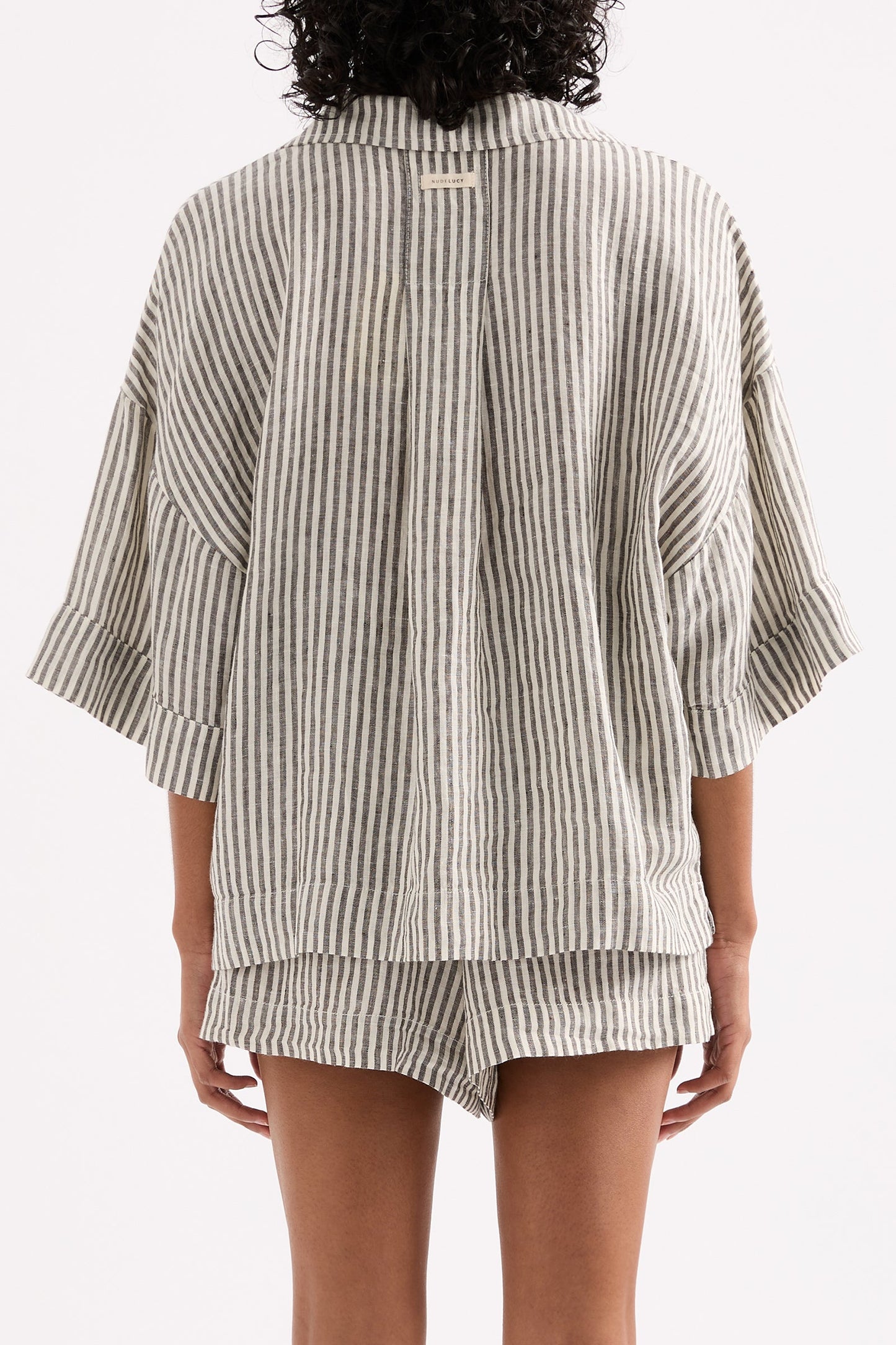 LOUNGE STRIPE LINEN SHIRT