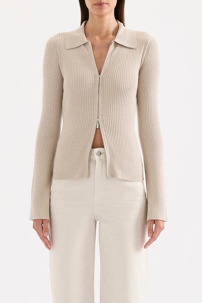 BETINA ZIP FRONT KNIT