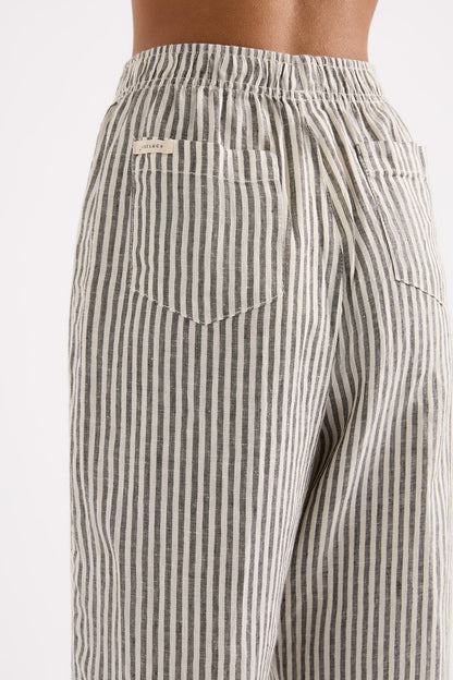 LOUNGE STRIPE LINEN PANT