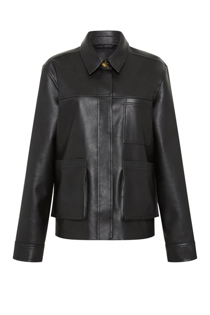 TELSEY FAUX LEATHER JACKET