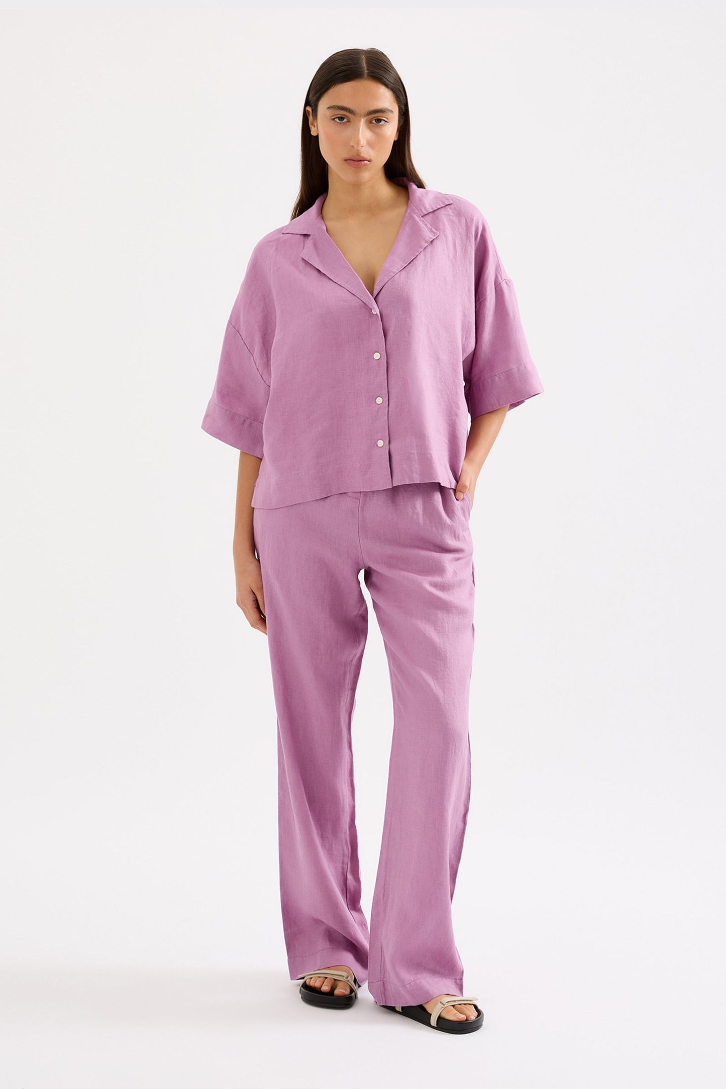 LOUNGE LINEN SHIRT