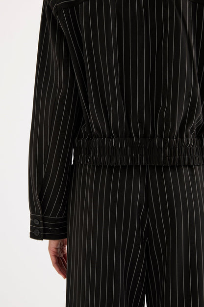 MAEVE PINSTRIPE BOMBER