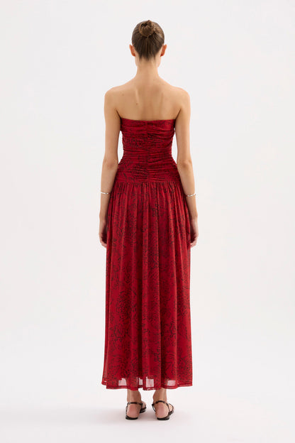 SAFFRON STRAPLESS MAXI DRESS