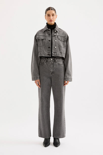 ORGANIC DENIM CROP JACKET