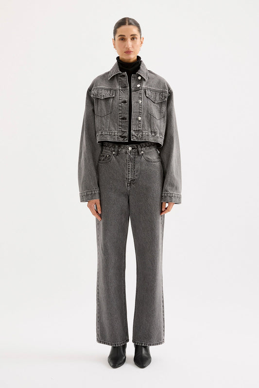ORGANIC DENIM CROP JACKET