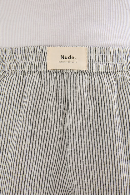 LOUNGE HERITAGE STRIPE LINEN SHORT