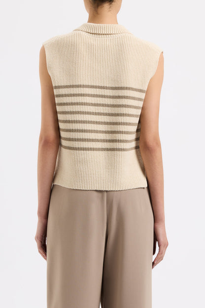 ENES STRIPE KNIT VEST