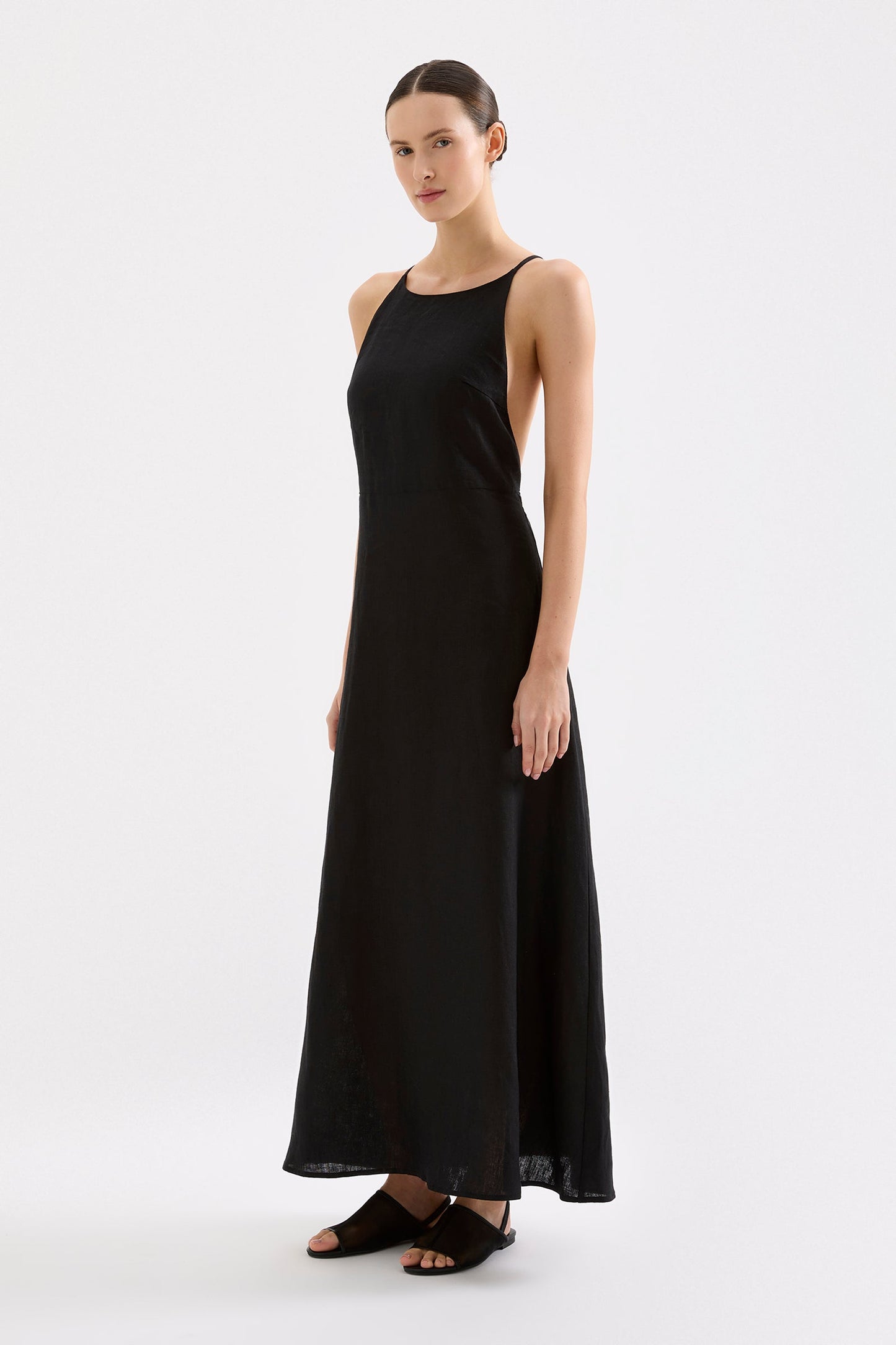 ZIBA LINEN MAXI DRESS
