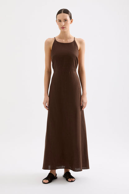ZIBA LINEN MAXI DRESS