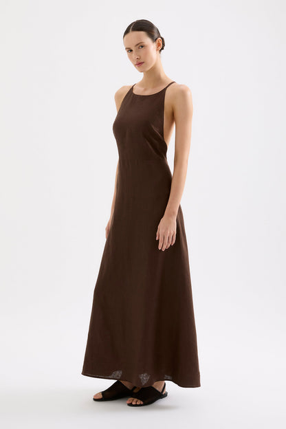 ZIBA LINEN MAXI DRESS