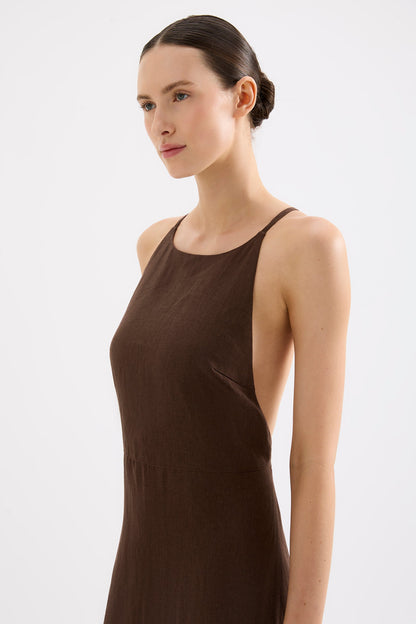 ZIBA LINEN MAXI DRESS