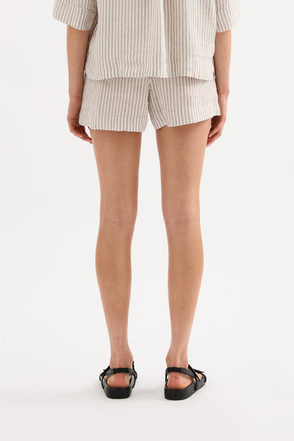 LOUNGE STRIPE LINEN SHORT