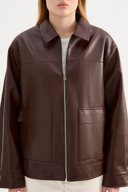 YAZ FAUX LEATHER JACKET