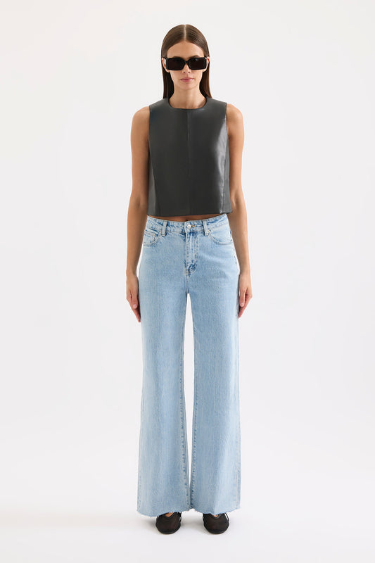 BEAUMONT VEGAN LEATHER TOP