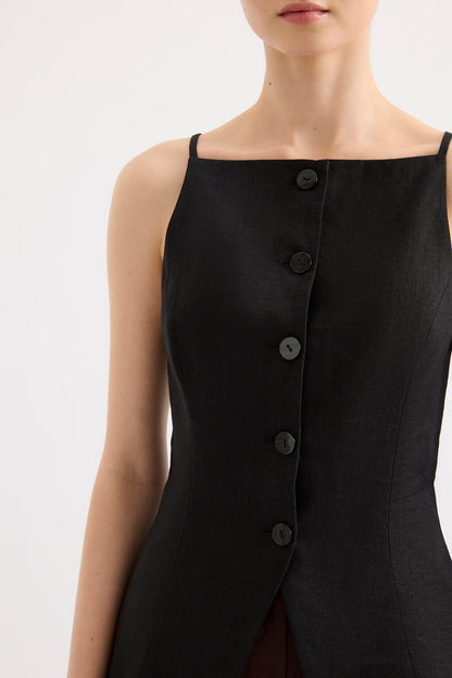 LAWRENCE LINEN VEST