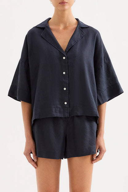 LOUNGE LINEN SHIRT