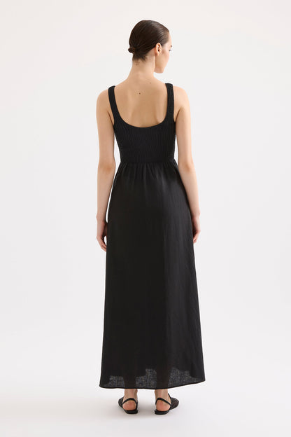 ELIO LINEN MAXI DRESS