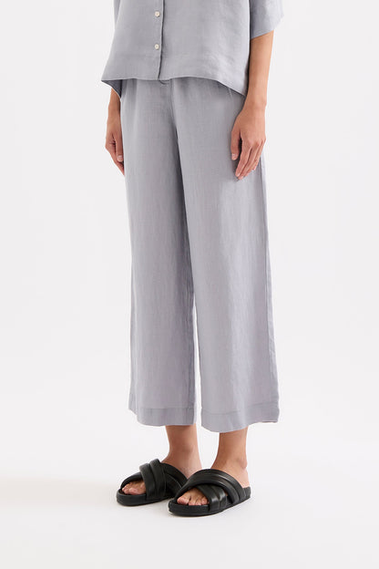 LOUNGE LINEN CROP PANT