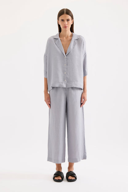 LOUNGE LINEN CROP PANT