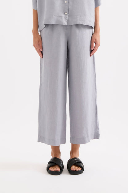 LOUNGE LINEN CROP PANT