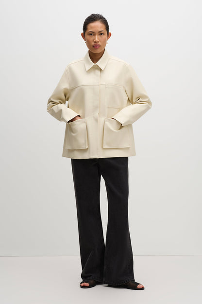 TELSEY FAUX LEATHER JACKET