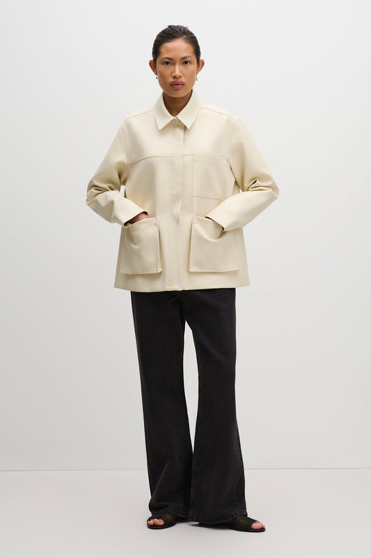 TELSEY FAUX LEATHER JACKET