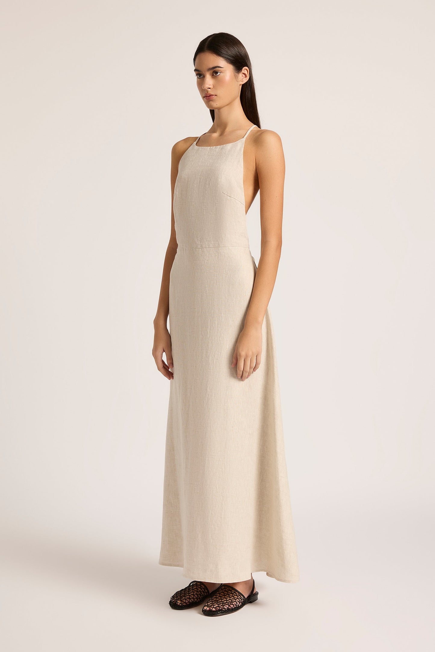 ZIBA LINEN MAXI DRESS